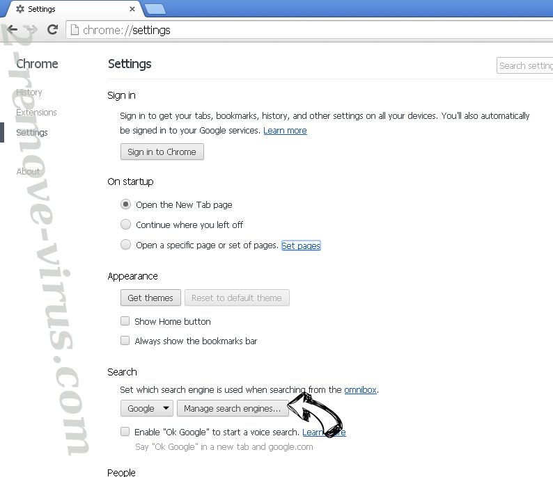Searchfortplus.com Chrome extensions disable