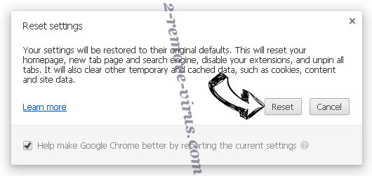 PrimaryServiceSearch adware Chrome reset