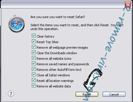 Event Monitor by SYS SECURE PC SOFTWARE Safari reset