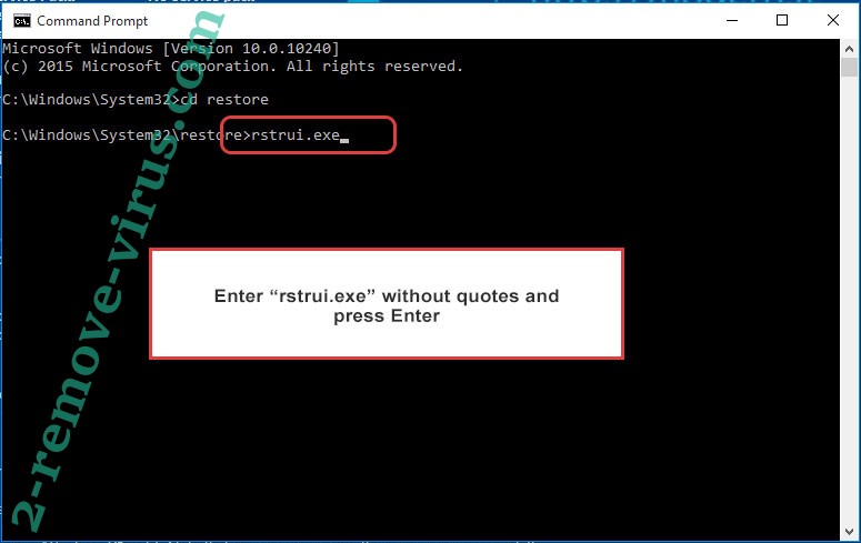 Delete .CRYPTR file virus - command prompt restore execute