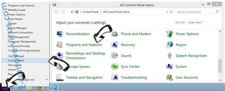 Delete Product Manuals Finder Toolbar from Windows 8