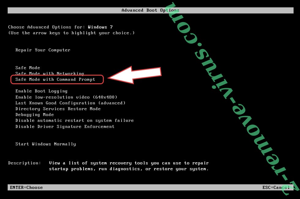 Remove .Adage file ransomware - boot options