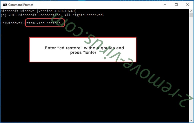 Uninstall NM4 File Virus - command prompt restore