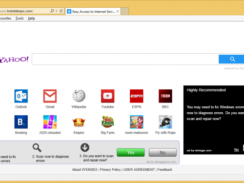 Rimuovere Hotsitetopic.com