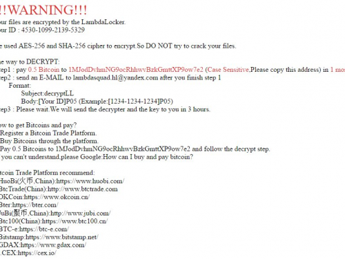 LambdaLocker – ¿cómo eliminar?