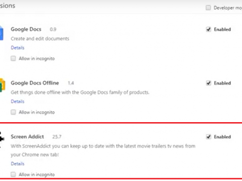 Screen Addict Adware verwijderen