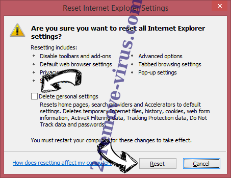 Untrack Search IE reset