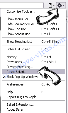 Local Maps Access Safari reset menu