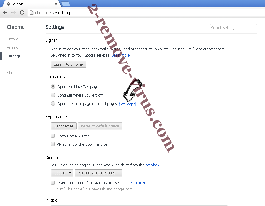 Safelyonline.net Chrome settings