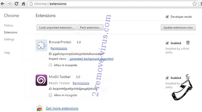 Search.qamails.com Chrome extensions remove