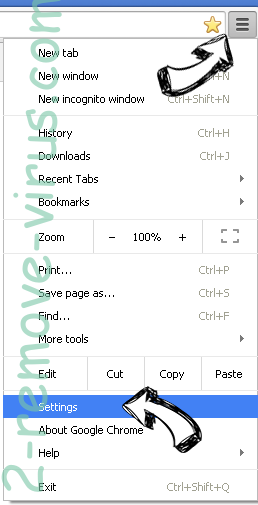 Search.qamails.com Chrome menu