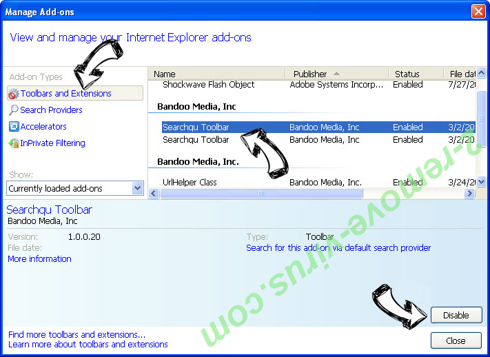 Converter.mysearches.co IE toolbars and extensions