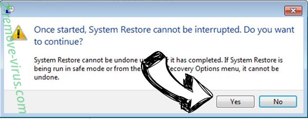 Command Prompt Virus removal - restore message