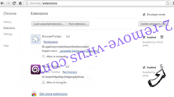 fanli90.cn Virus Chrome extensions remove