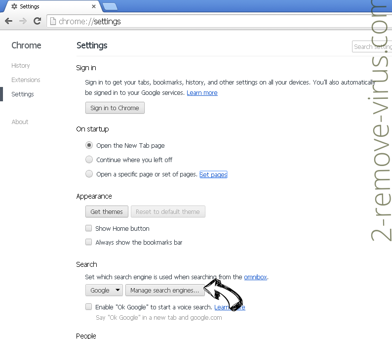 Popchoppro.co Chrome extensions disable