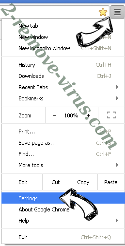 Seek123.net Chrome menu