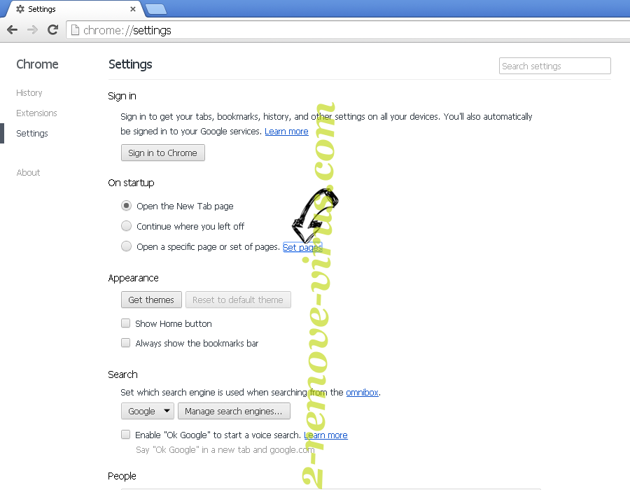 Coolsearch.info Chrome settings