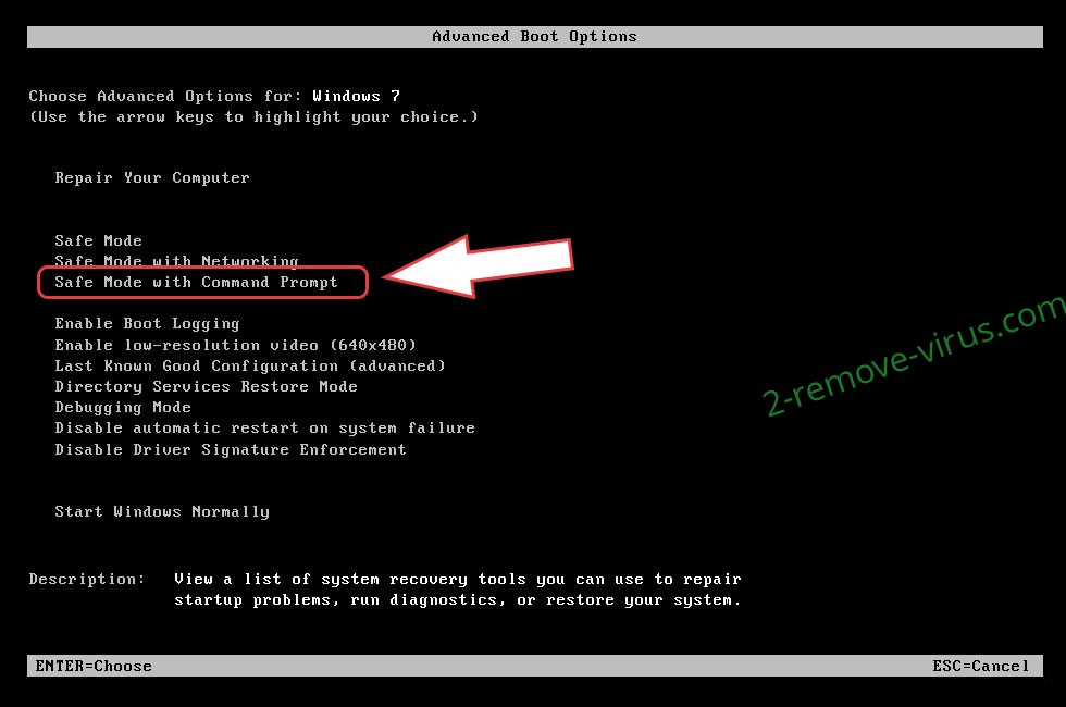 Remove Loov Ransomware - boot options