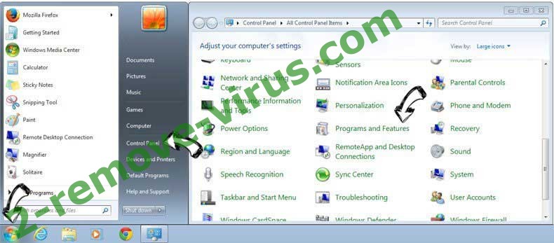 Uninstall Hao1258.com from Windows 7