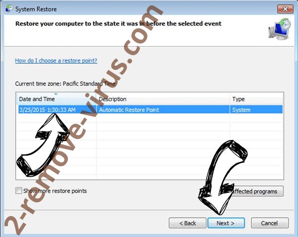 Afrodita Virus - restore point