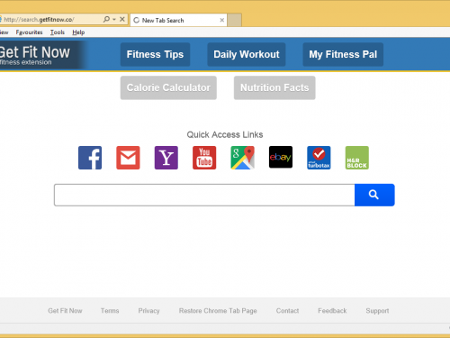 Rimuovere Search.getfitnow.co