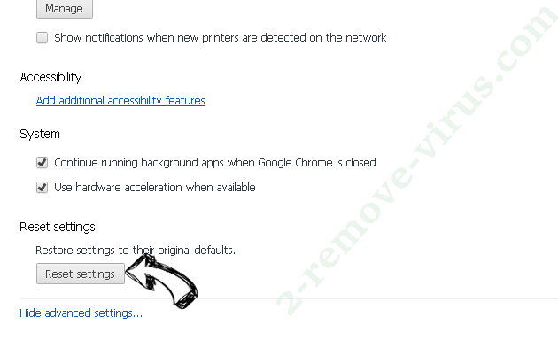 Newtab.win Chrome advanced menu