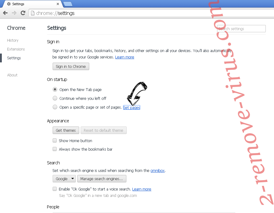 Search.so-v.com Chrome settings