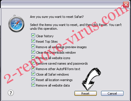 Your device has been infected with 27 viruses Safari reset