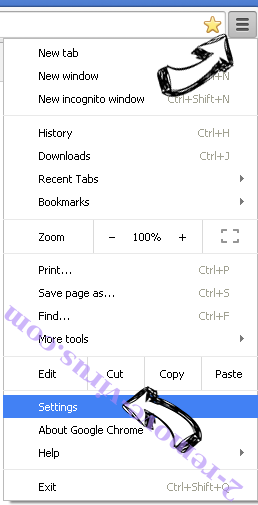 Finder-search.com Chrome menu