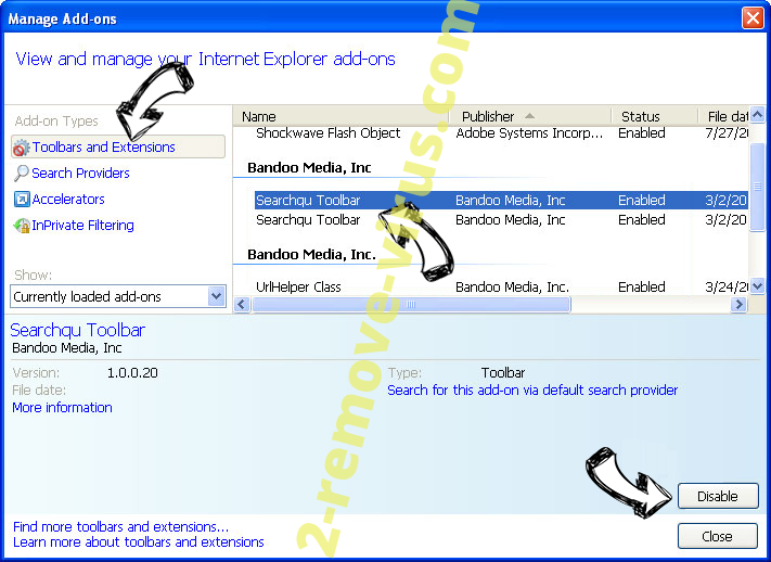 Finder-search.com IE toolbars and extensions