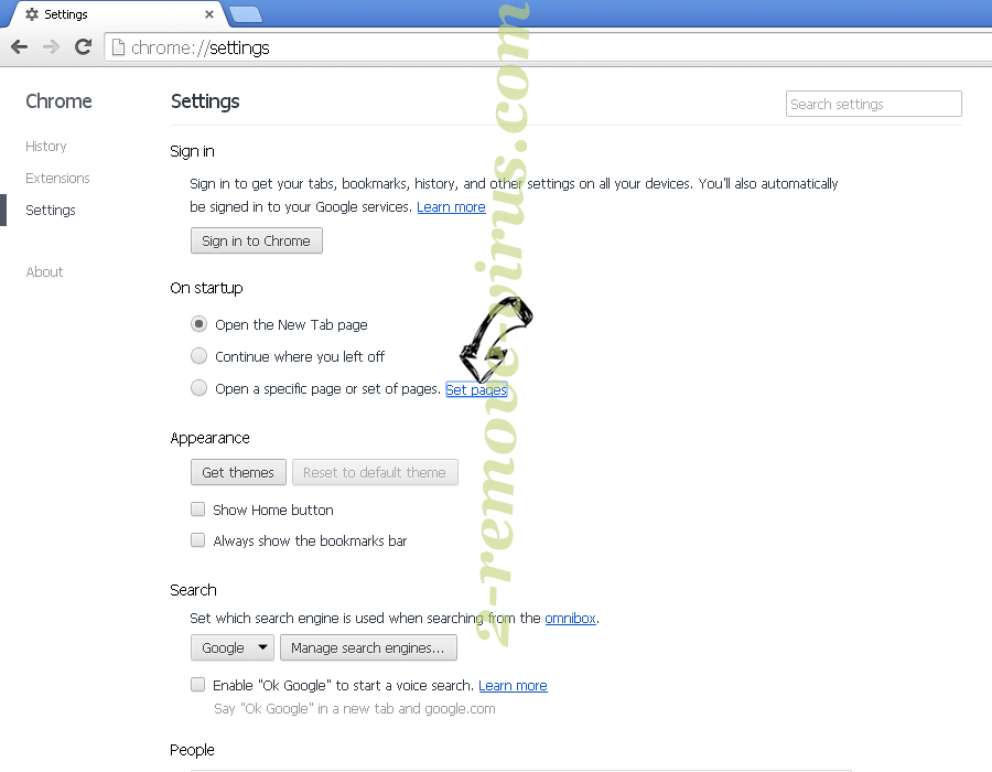 activesearchbar.me Chrome settings