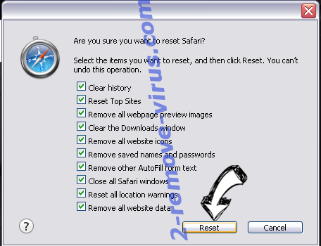 Shiftsearch.me Virus Safari reset