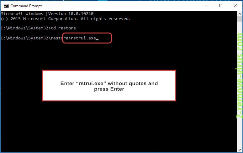 Delete .Qotr file virus - command prompt restore execute