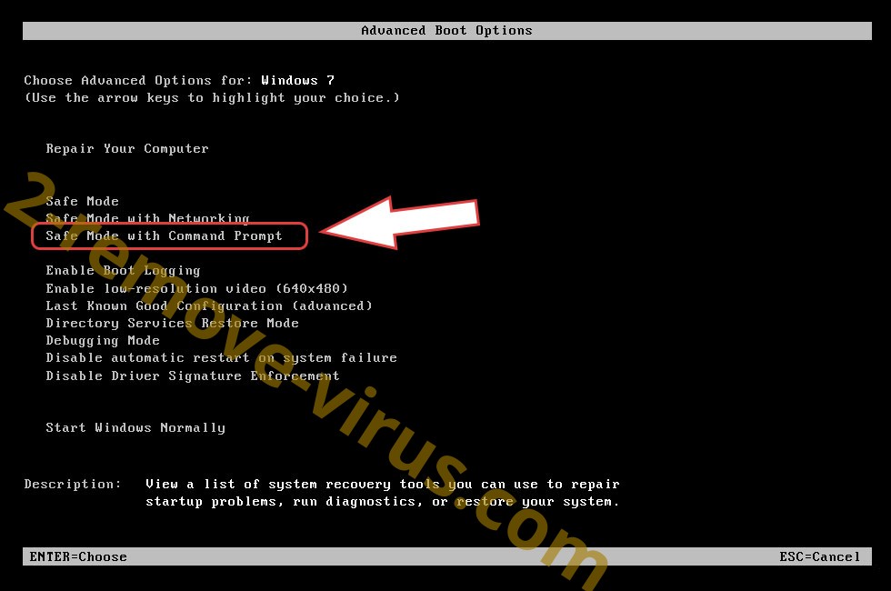 Remove Hermes 2.1 ransomware virus - boot options