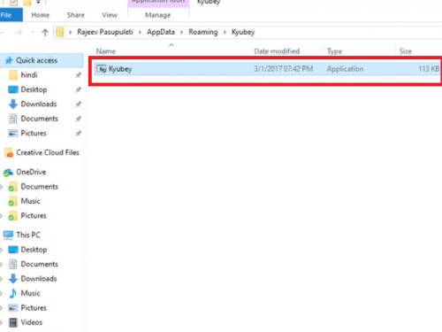 Kyubey.exe verwijderen