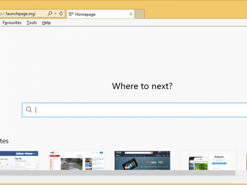 Rimuovere Launch Page