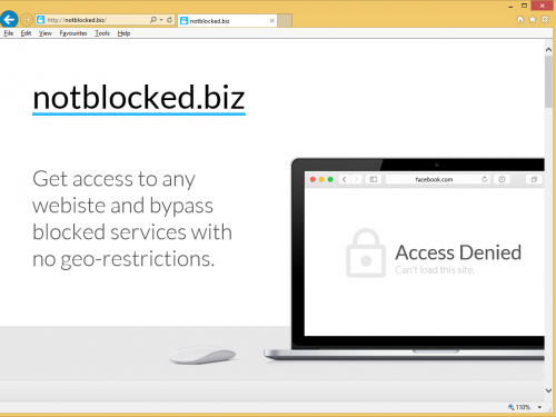 NotBlocked.biz – come rimuovere?