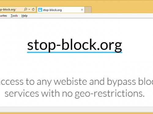 Rimuovere Stop-block.org