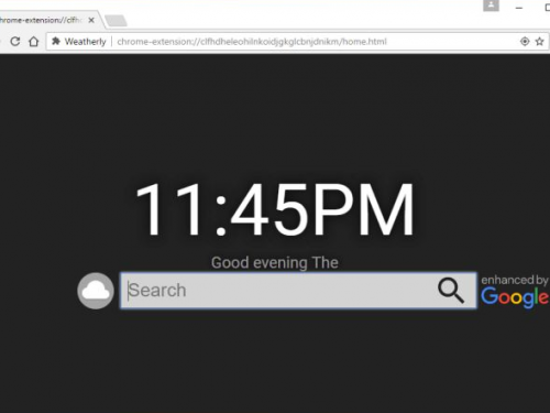 Rimuovere Weatherly homepage