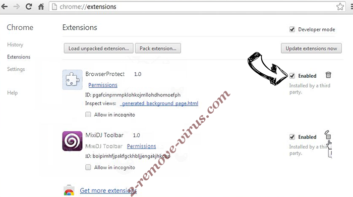Hockey Start browser hijacker Chrome extensions disable