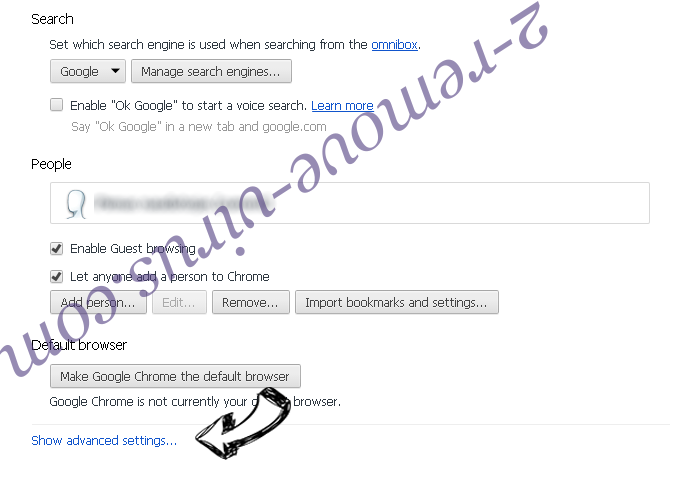 search.quebles.com Chrome settings more