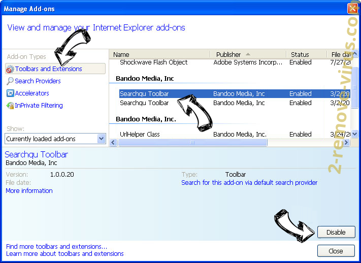 Terrout6.biz IE toolbars and extensions