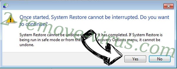 .Vyia file virus removal - restore message