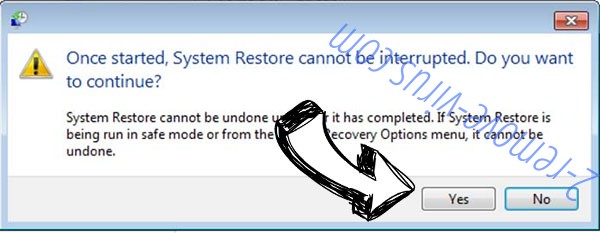 Yatron Ransomware removal - restore message