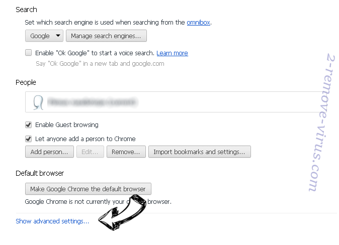 Radio Hub Online redirect Chrome settings more