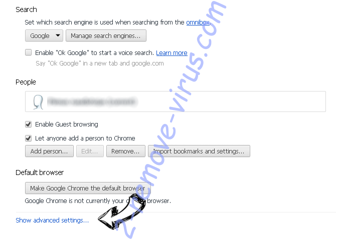 ForSearch.net Chrome settings more