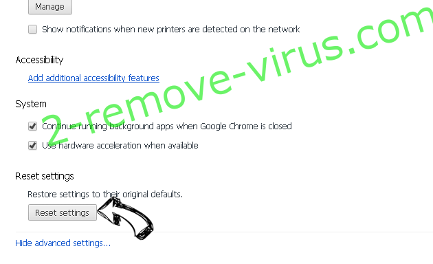 Istripper.com Virus Chrome advanced menu