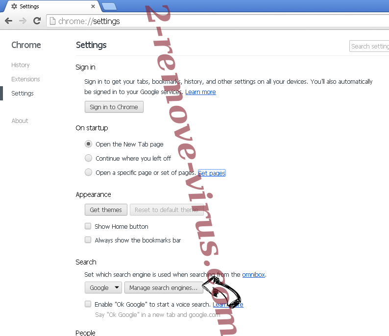 Search Tab New Chrome extensions disable