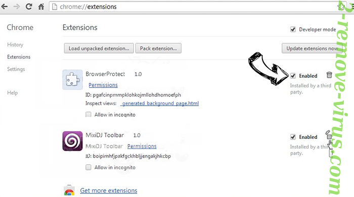 LaunchPage.org Virus Chrome extensions disable