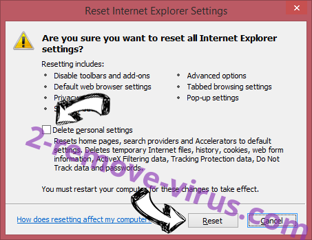 Search For Directions browser hijacker IE reset